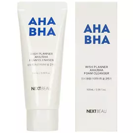 NEXTBEAU Очищающая пенка для умывания с AHA/BHA кислотами для проблемной кожи 100.0