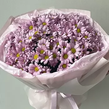 НЕЖНОСТЬ Монобукет из хризантем