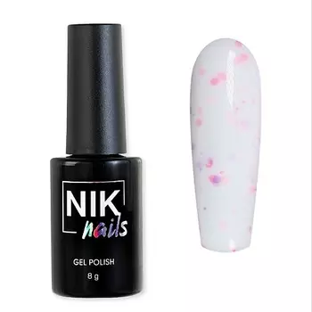NIK NAILS Гель-лак для ногтей с цветными блестками Mon Amour
