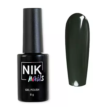 NIK NAILS Гель-лак для ногтей темного плотного оттенка Dark