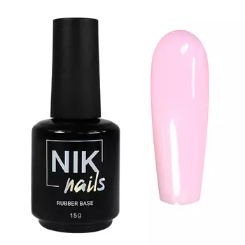 NIK NAILS Камуфлирующая база для ногтей Rubber Base Milk