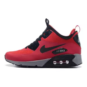 NIKE Кроссовки Air Max 90 Cushioning Wear-Resistant Mid-Top Red