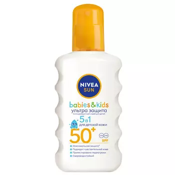 NIVEA SUN "УЛЬТРА ЗАЩИТА" Солнцезащитный спрей для детей SPF 50+