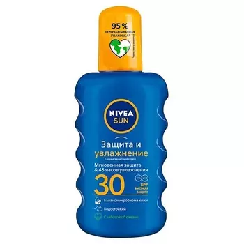 NIVEA Солнцезащитный спрей Sun "Защита и увлажнение" SPF 30