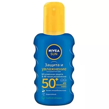 NIVEA Спрей для тела увлажняющий солнцезащитный Защита и увлажнение SPF 50+