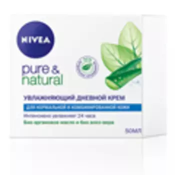NIVEA Увлажняющий дневной крем Pure&amp;Natural для нормальной и комбинированной кожи