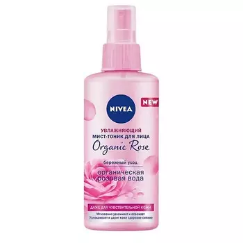 NIVEA Увлажняющий мист-тоник для лица Organic Rose