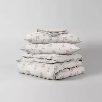 НОЧЬ НЕЖНА Комплект постельного белья Зайчики Бэби 40х60