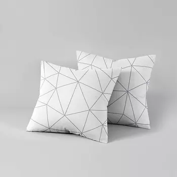 НОЧЬ НЕЖНА Наволочки Грань Белые 50х70