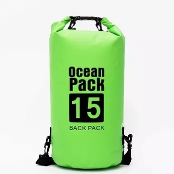 NONSTOPIKA Гермомешок Ocean 15л зеленый
