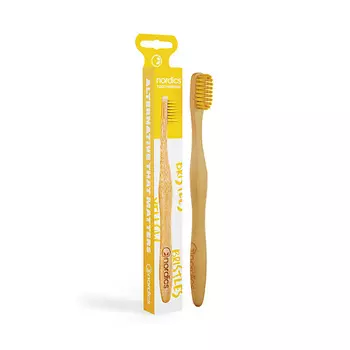 NORDICS Зубная щетка бамбуковая Yellow Bristles