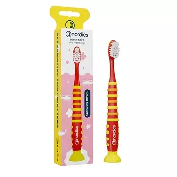 NORDICS Зубная щетка детская очень мягкая желтая Super Soft Kids Toothbrush