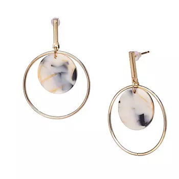 NOTHING BUT LOVE Серьги "Мраморное полнолуние"