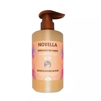 NOVELLA ABRIKOSOVA Шампунь оттеночный CAN YELLOW Пепельно-серебристый светлый блонд, бессульфатный 400.0