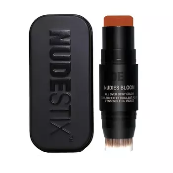 NUDESTIX Кремовые сияющие румяна в стике Nudies Bloom со встроенной кисточкой