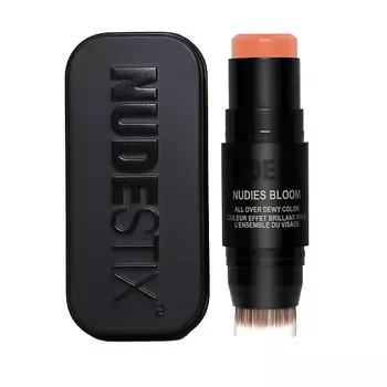 NUDESTIX Кремовые сияющие румяна в стике Nudies Bloom со встроенной кисточкой