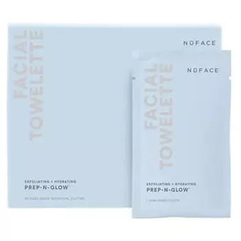 NUFACE Очищающие салфетки PREP-N-GLOW Cleanse + Exfoliation Cloths