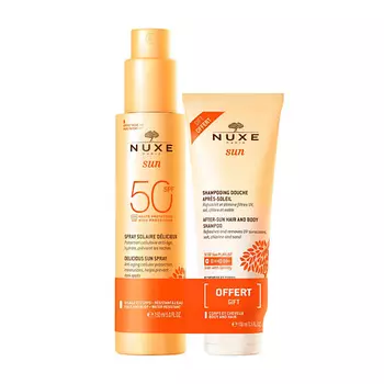 NUXE Набор Sun Care: Солнцезащитный спрей SPF50 + Гель-шампунь