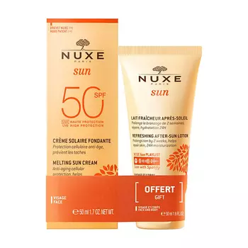 NUXE Набор Sun Melting Cream: Крем для лица SPF50 + Лосьон после загара