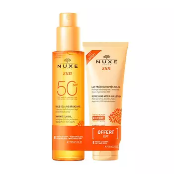 NUXE Набор Sun SPF 50: Масло Tanning Sun Oil + Лосьон