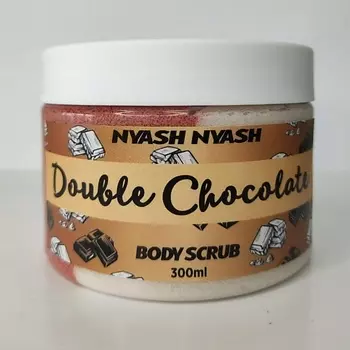 NYASHNYASH Скраб для тела "Два шоколада" с кусочками натурального белого и темного шоколада 300