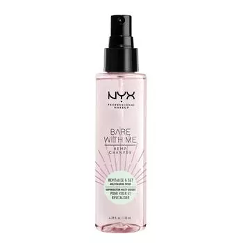 NYX Professional Makeup Мультифункциональный спрей 3 в 1 с маслом семян конопли Bare With Me Revitalize &amp; Set Multitasking Spray, Фиксирующий