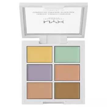 NYX Professional Makeup Палетка для коррекции цвета. CONCEAL, CORRECT, CONTOUR PALETTE