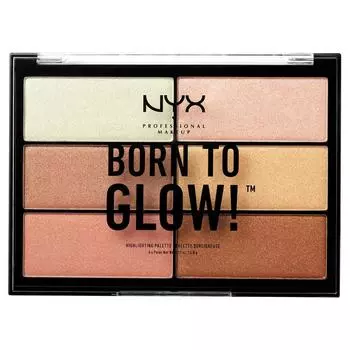 NYX Professional Makeup Палетка хайлайтеров "Born To Glow Highlighting Palette"