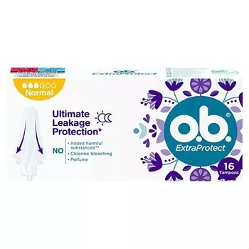 O.B. Тампоны гигиенические o.b.® "ExtraProtect" Normal 16 шт 16.0