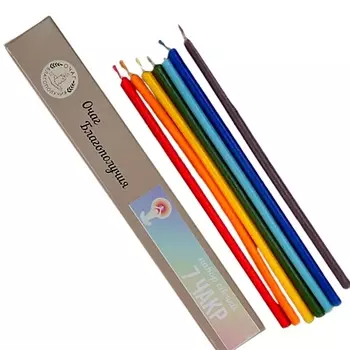 ОЧАГ БЛАГОПОЛУЧИЯ Набор свечей 7 чакр для медитаций