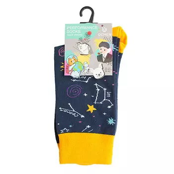 OEMEN Носки унисекс PM391 темно-синий/желтый