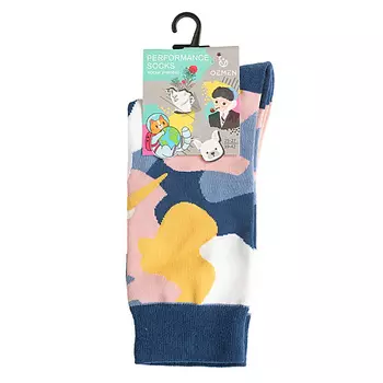 OEMEN Носки унисекс PM393 синий/розовый/белый