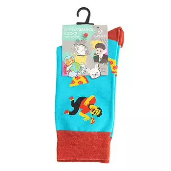 OEMEN Носки унисекс PM399 голубой/кирпичный