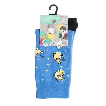 OEMEN Носки унисекс PM403 светло-синий/жёлтый/чёрный