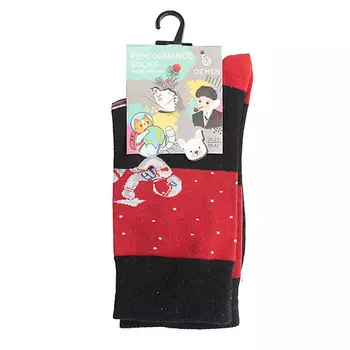 OEMEN Носки унисекс PM409 черный/красный