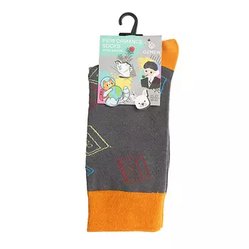 OEMEN Носки унисекс PM410 серый/оранжевый