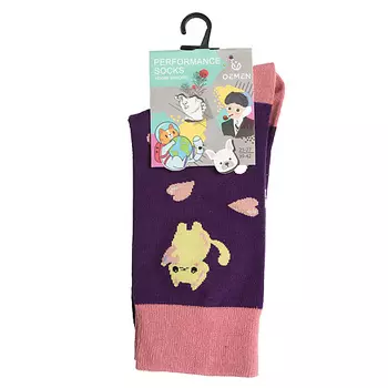 OEMEN Носки унисекс PM412 бордовый/розовый