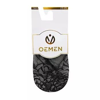 OEMEN Следки ажурные капроновые женские 8017 черный