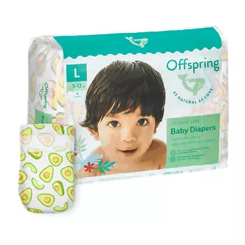 OFFSPRING Подгузники, L 9-13 кг Авокадо 36.0