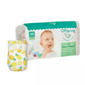 OFFSPRING Подгузники, M 6-10 кг Ананасы 42.0