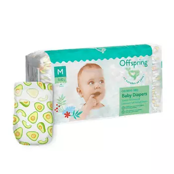 OFFSPRING Подгузники, M 6-10 кг Авокадо 42.0