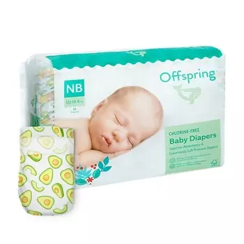 OFFSPRING Подгузники, NB 2-4 кг Авокадо 56.0