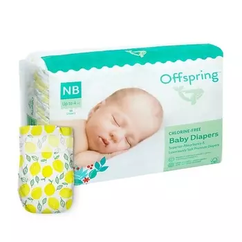 OFFSPRING Подгузники, NB 2-4 кг Лимоны 56.0