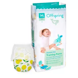 OFFSPRING Трусики-подгузники, M 6-11 кг Лимоны 42.0