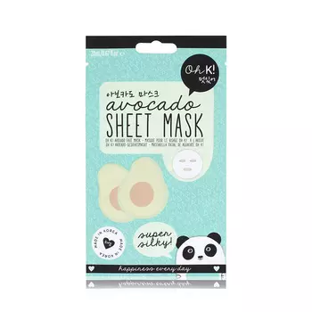 OH K! SHEET MASK - AVOCADO Маска для лица увлажняющая и успокаивающая "Авокадо"