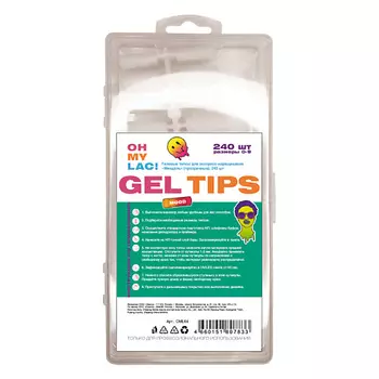 OH MY Гелевые типсы для экспресс наращивания МИНДАЛЬ 1