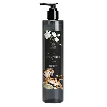 OK BEAUTY Гель для душа увлажняющий Черный перец и Амбра