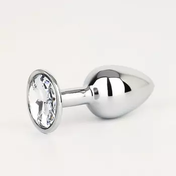 ОКИ-ЧПОКИ Анальная пробка, с прозрачным кристаллом