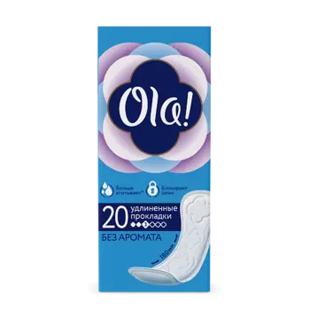 OLA! DAILY LARGE Прокладки женские гигиенические удлиненные впитывающие на каждый день, без аромата 20.0