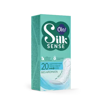 OLA! Silk Sense Ежедневные женские удлиненные прокладки, без аромата 20.0